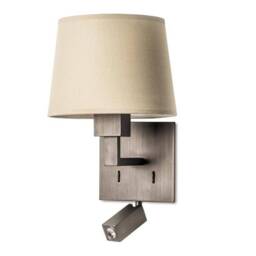 Bali LED 2 Light Indoor Wall Light Bronze with Reading Lamp, E27 (Shade Not Included) - Special Offer