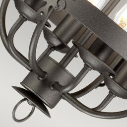 Windsor Chandelier 4 Light Graphite Finish, E14 - thumbnail 3
