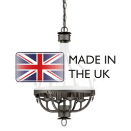 Windsor Chandelier 4 Light Graphite Finish, E14 - thumbnail 5