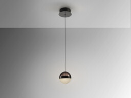 Orbes 12cm Globe Pendant Ceiling Light Chrome Black LED 3000K - thumbnail 5
