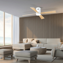 Arista Ceiling Fan White Matt - Maple Wood Blades LED 3000-4000-6000K - thumbnail 3