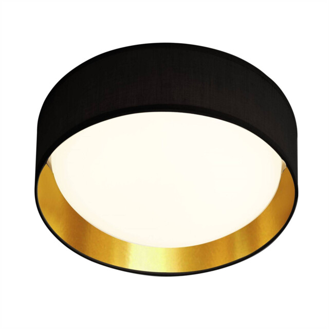 Gianna Integrated LED 1 Light Flush Ceiling Light Black, Gold - image 1