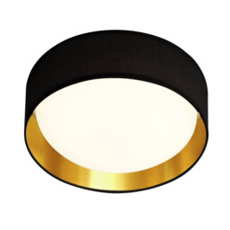 Gianna Integrated LED 1 Light Flush Ceiling Light Black, Gold - thumbnail 1