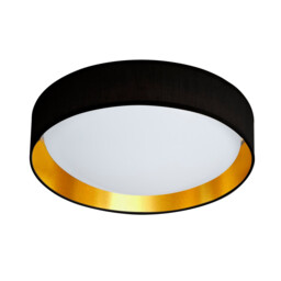 Gianna Integrated LED 1 Light Flush Ceiling Light Black, Gold - thumbnail 3