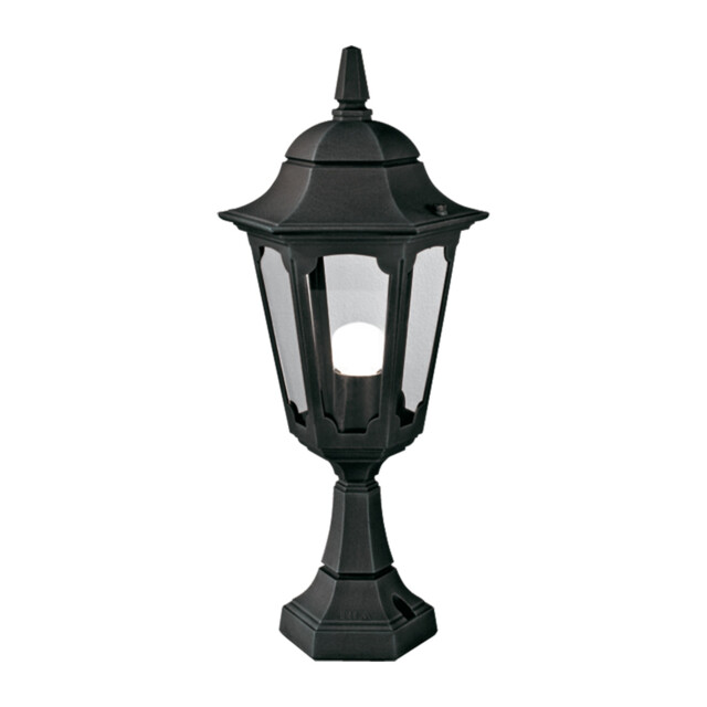 Parish 1 Light Outdoor Pedestal Lantern Black IP44, E27 - image 1