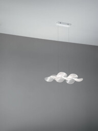 Sylvie LED Integrated Pendant Ceiling Light Light White Glass - thumbnail 2