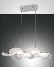 Sylvie LED Integrated Pendant Ceiling Light Light White Glass - thumbnail 1