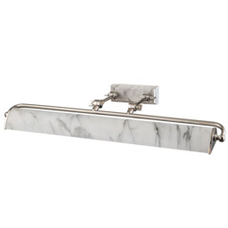 Winchfield 4 Light Large Picture Light Polished Nickel & White Marble Effect - thumbnail 1