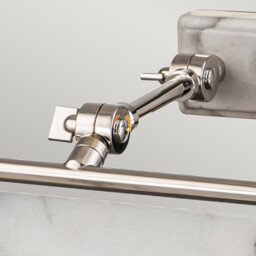 Winchfield 4 Light Large Picture Light Polished Nickel & White Marble Effect - thumbnail 5