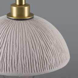 Kingii Bathroom Pendant Matte White Striped, Satin Brass, IP44 - thumbnail 5