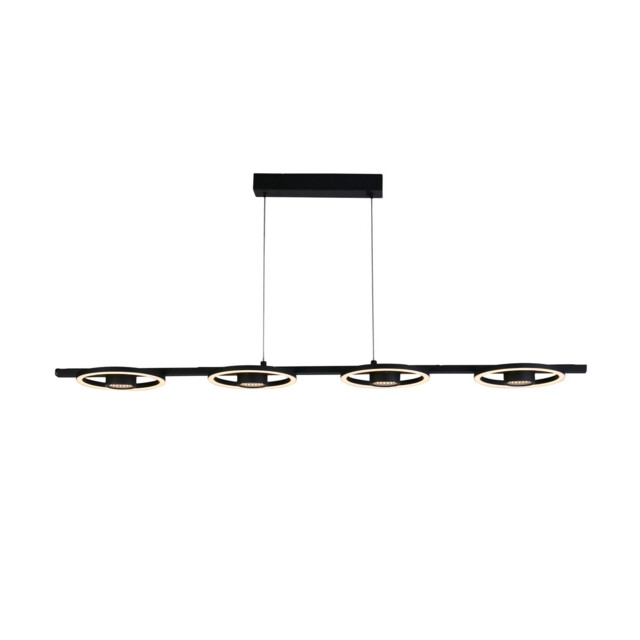 Space 4 Light LED Bar Celling Pendant, Black Metal - image 1