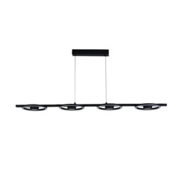 Space 4 Light LED Bar Celling Pendant, Black Metal - thumbnail 2