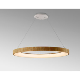 Niseko II Ring Pendant 90cm 66W LED, 2700K-5000K Tuneable, 5440lm, Remote Control, Wood, 3yrs Warranty - thumbnail 2