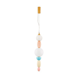 Obrie Slim Pendant Ceiling Light Glossy Brushed Gold, Orange, Blue, Cream, Pink LED 23W 1423lm 3000K