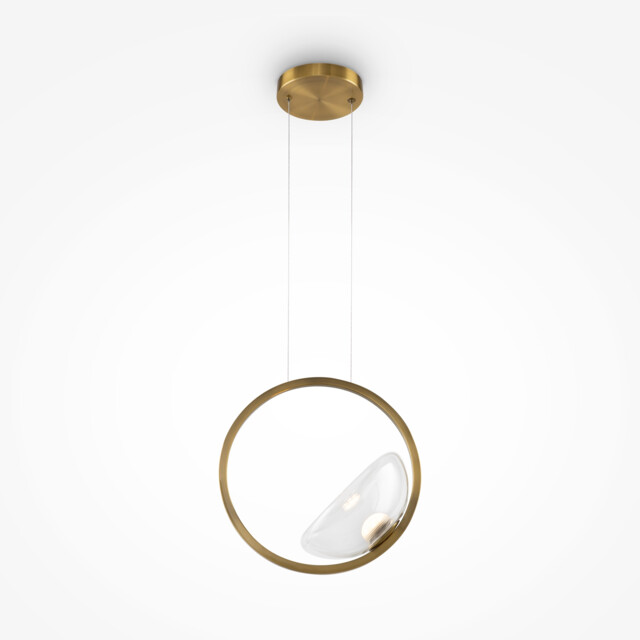 Maytoni Lunare Modern Integrated LED Pendant Ceiling Light Brass 3000K - image 1