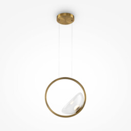 Maytoni Lunare Modern Integrated LED Pendant Ceiling Light Brass 3000K - thumbnail 1