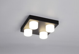 Charlotte 4 Light Fixed Ceiling, 4 x 5W LED, 4000K, 1700lm, IP44, Sand Black, 3yrs Warranty - thumbnail 3