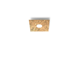 Square Lifestyle Metal Surface Mounted Ceiling Light - Vintage Gold Finish, 1x GX53
