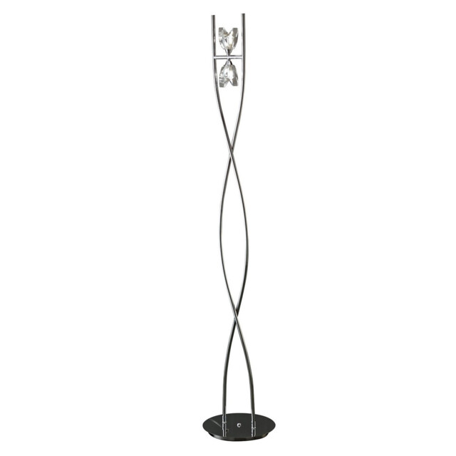Eclipse Floor Lamp 2 Light G9, Polished Chrome, NOT LED/CFL Compatible - image 1