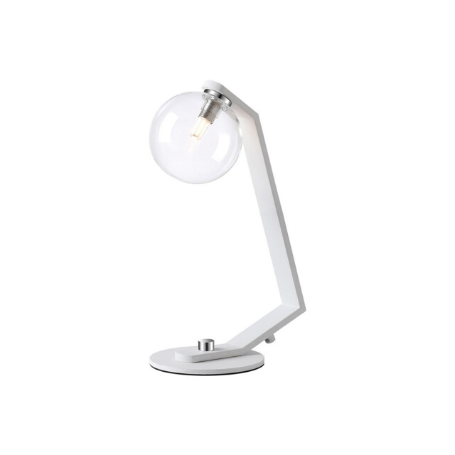 Cortland Table Lamp, 1 Light G9, White/Polished Chrome/Clear Smooth Round Glass - image 1