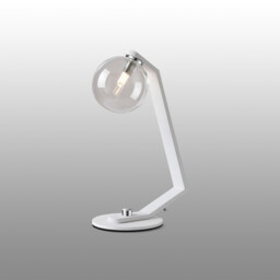 Cortland Table Lamp, 1 Light G9, White/Polished Chrome/Clear Smooth Round Glass - thumbnail 3