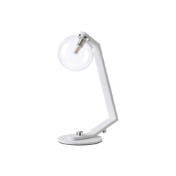 Cortland Table Lamp, 1 Light G9, White/Polished Chrome/Clear Smooth Round Glass - thumbnail 5