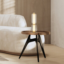 Eluna Table Lamp Gold Matt-Champagne Glass LED 3000K - thumbnail 3