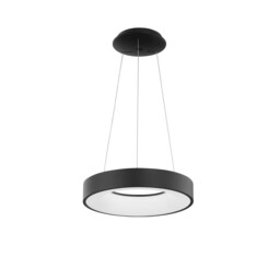 Rando Thin 38cm Integrated LED Pendant Ceiling Light Sandy Black Aluminium LED 30W 1950Lm 3000K