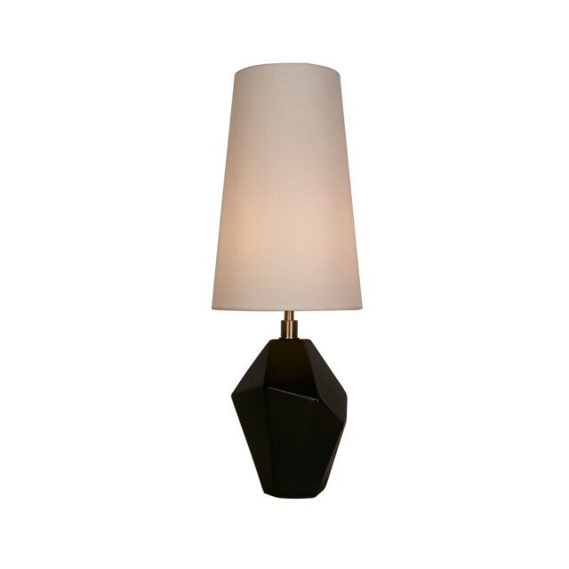 Ape Table Lamp, Antique Brass Metal Black Resin and White - image 1