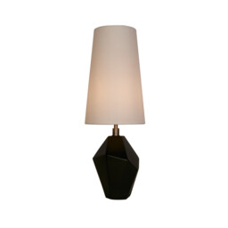 Ape Table Lamp, Antique Brass Metal Black Resin and White