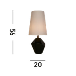 Ape Table Lamp, Antique Brass Metal Black Resin and White - thumbnail 5