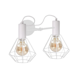 Lars Wall Lamp White, 25cm, 2x E27