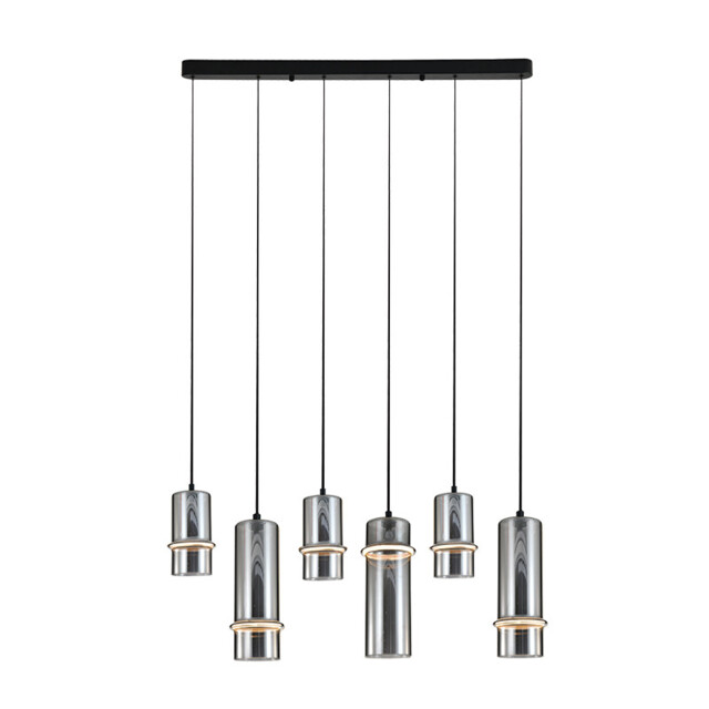 Louvaras  Bar Pendant Ceiling Light Sandy Black-Smoked Glass LED 3000K Dimmable - image 1