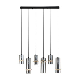 Louvaras  Bar Pendant Ceiling Light Sandy Black-Smoked Glass LED 3000K Dimmable - thumbnail 1