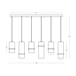 Louvaras  Bar Pendant Ceiling Light Sandy Black-Smoked Glass LED 3000K Dimmable - thumbnail 3