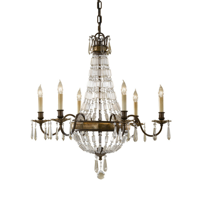 Bellini 6 Light Chandelier British Bronze Finish, E14 - image 1