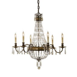 Bellini 6 Light Chandelier British Bronze Finish, E14 - thumbnail 1