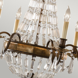 Bellini 6 Light Chandelier British Bronze Finish, E14 - thumbnail 5