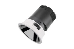 Accentpro LED Downlight 12 Deg Beam 95mm Cutout 30 Deg Tiltable 355 Deg Rotatable 15W 1277LM 85LM/W 3000K Silver Round
