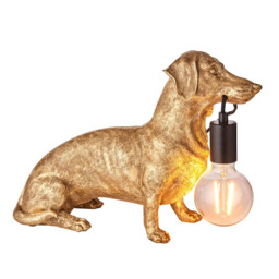 Modica Table Lamp Vintage Gold Paint, Matt Black - thumbnail 1