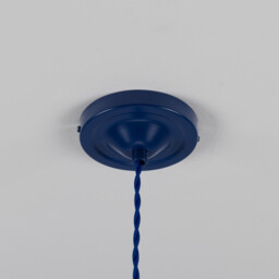 Rio Dome Pendant Light, Antique Brass, Sapphire Blue - thumbnail 5