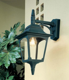 Chapel 1 Light Outdoor Wall Lantern Light Black IP44, E27 - thumbnail 2