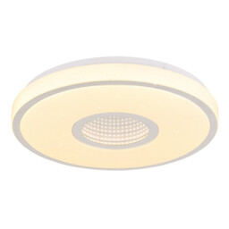 Astania Decorative Flush Ceiling Light White Center Tunnel Effect LED 3000K
