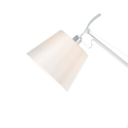 Karis Adjustable Floor Lamp 1 Light E27 Silver, Polished Chrome c, w Cream Pearl Shade - thumbnail 5