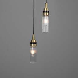 Seoul Outdoor 5 Light, Satin Brass, Prismatic Tube, IP65 - thumbnail 5