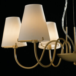 CANTO 6 Light Chandeliers with Shades Gold 65.6x22.6cm - thumbnail 2