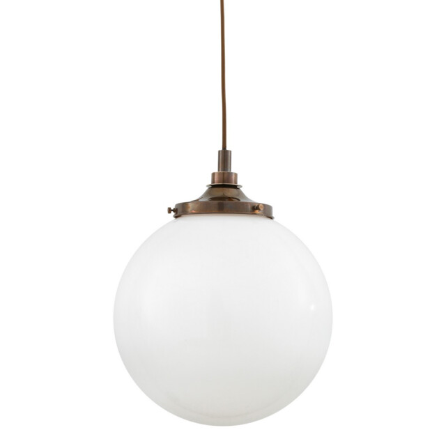 Pelagia Bathroom 35cm Globe Pendant, Antique Brass, IP44