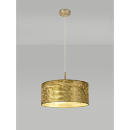Baymont 40cm Antique Brass 5 Light E27 Single Pendant With 50cm x 20cm Gold Leaf Shade - thumbnail 2