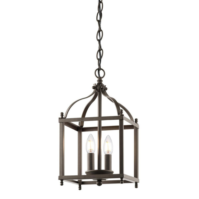 Larkin 2 Light Small Ceiling Pendant Olde Bronze, E14 - image 1