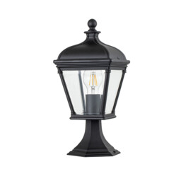 Bayview Outdoor Pedestal Light Black, IP44 - thumbnail 2